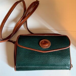 Vintage Dooney & Bourke Forest Green Crossbody Bag